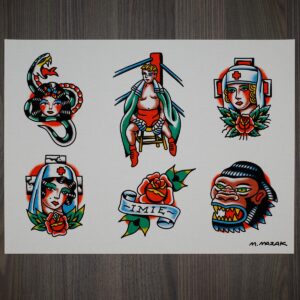 M. Mazak Traditional Tattoo  Flash #15